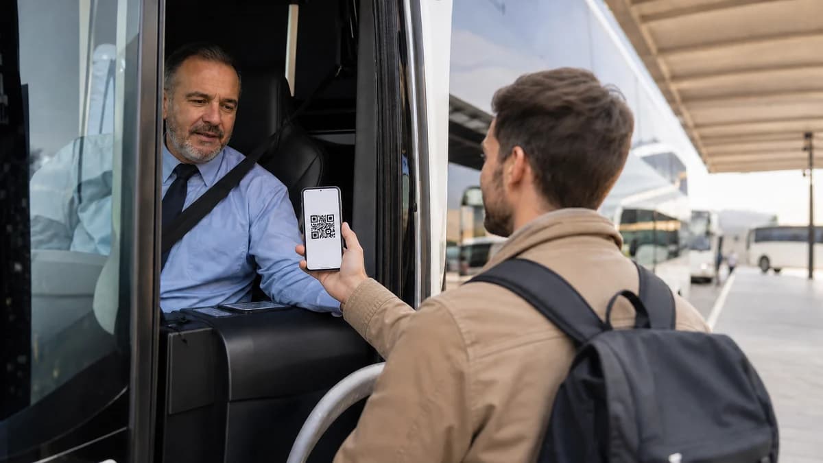 Электронный билет на автобус: QR-код, штрих-код и посадка